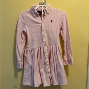 RALPH LAUREN Girls Classic Oxford Shirt Dress